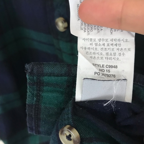 SOLD J. Crew Slim Oxford Black Watch Plaid Flannel - Picture 3 of 4